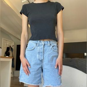 Black Hailie Basic Top- Brandy Melville